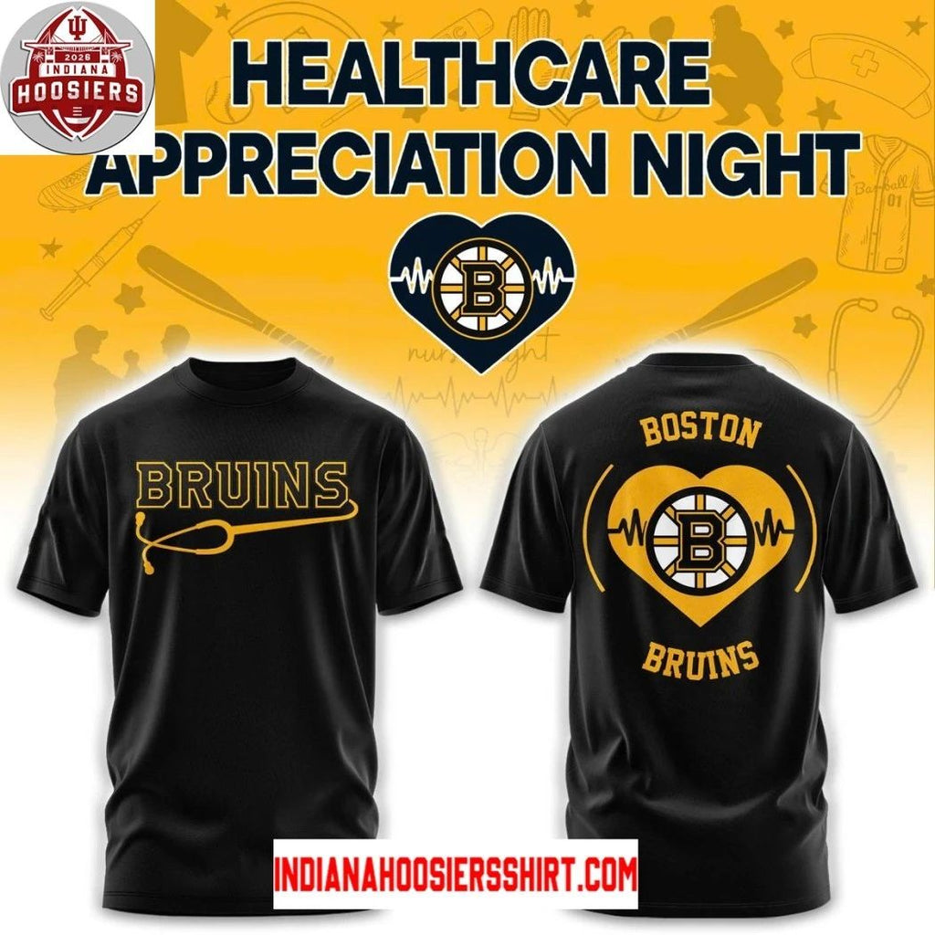 Boston Bruins Healthcare Appreciation Night Logo 2026 Hoodie T-Shirt