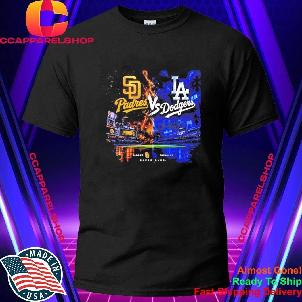 San Diego Padres vs Los Angeles Dodgers Bleed Blue Shirt