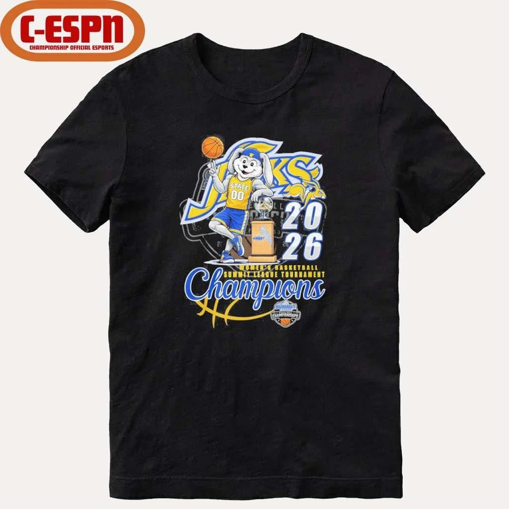South Dakota State Jackrabbits Mascot 2026 Summit League Women’s Basketball Conference Champions Shirt