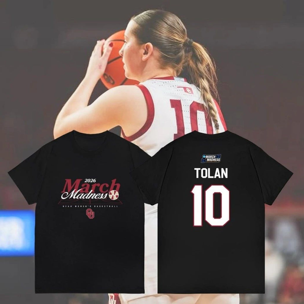 Tolan #10 Oklahoma Sooners Women’s Basketball 2026 March Madness Souvenir Shirt