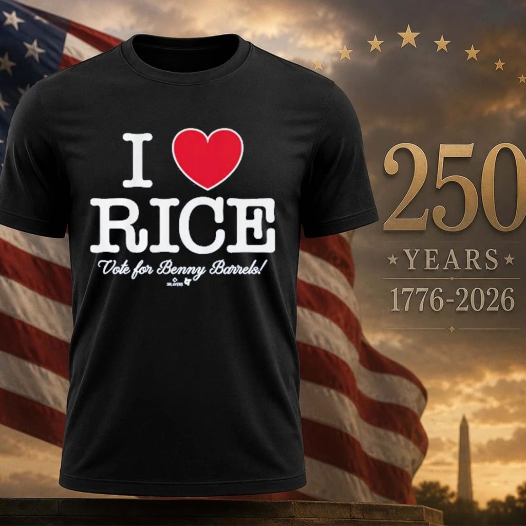 I Love Rice Ben Rice Vote for Benny Barrels T-Shirt