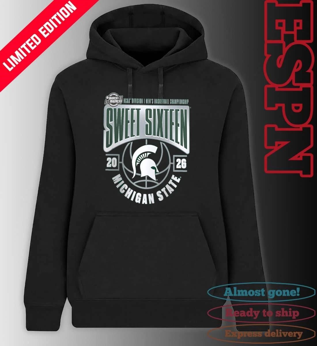 Michigan State Spartans Sweet 16 NCAA DI Men’s Basketball Tournament March Madness 2026 T-Shirt