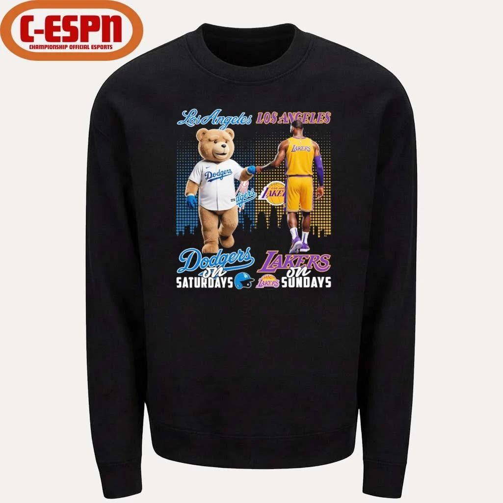 Mascot Los Angeles Dodgers On Saturdays And Los Angeles Lakers On Sundays Shirt