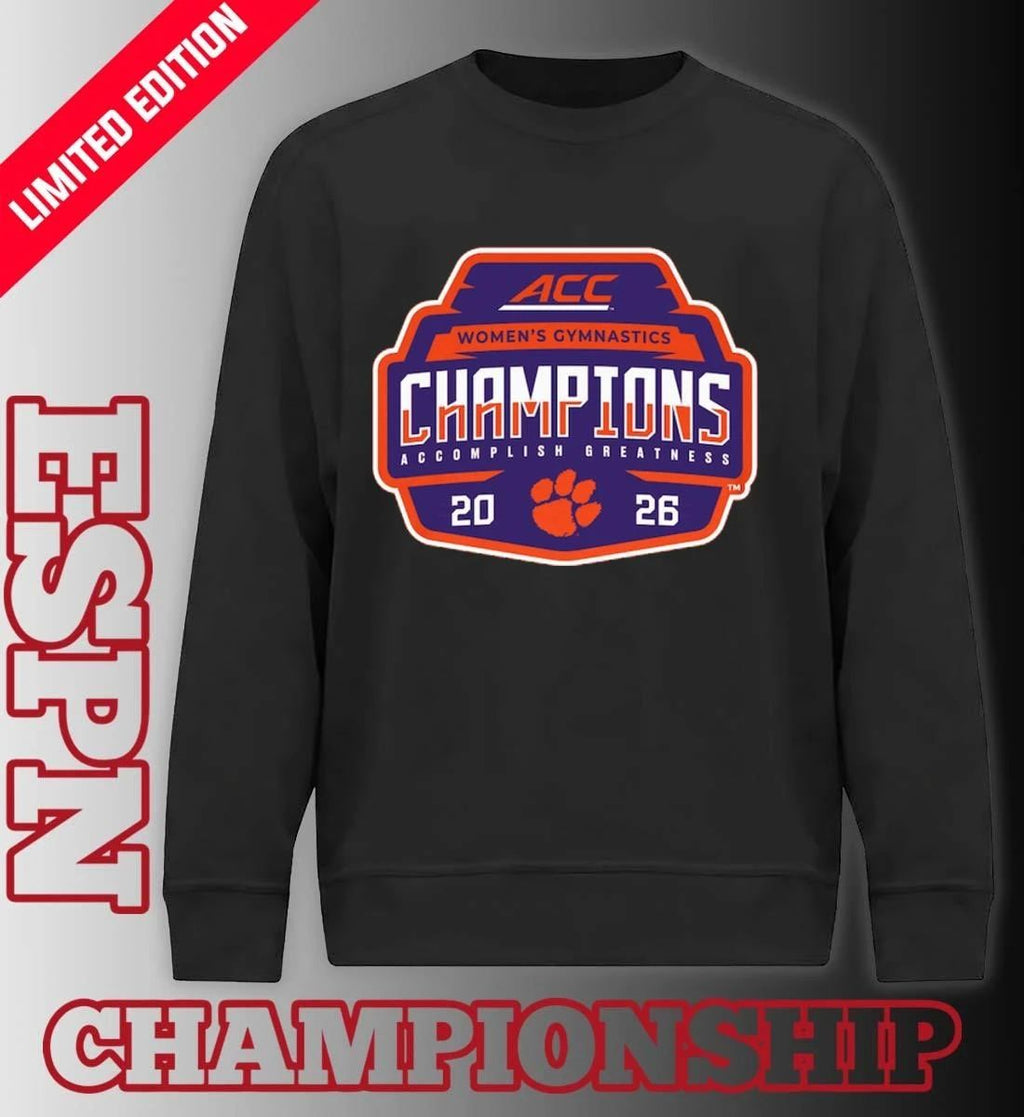 Clemson Tigers 2026 ACC Women’s Gymnastics Champions Locker Room T-Shirt