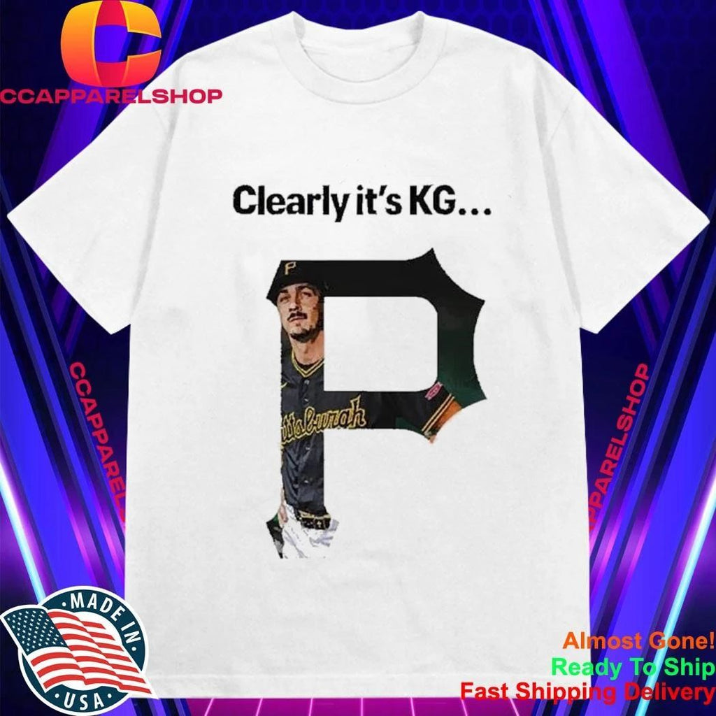 Clearly It’S KG Pittsburgh Pirates Player Portrait Within P Logo Shirt
