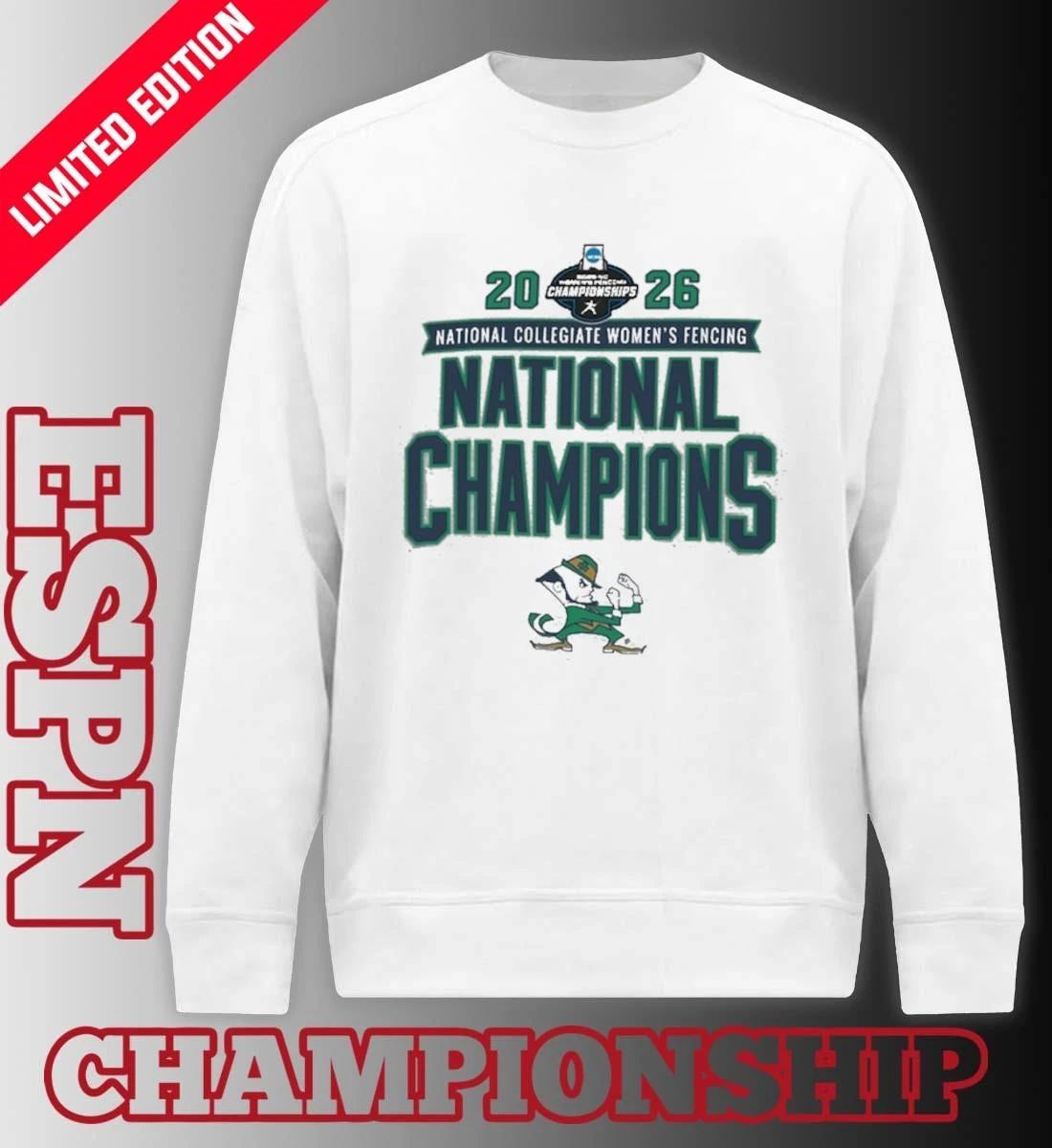 Notre Dame Fighting Irish NCAA Women’s Fencing National Champions T-Shirt