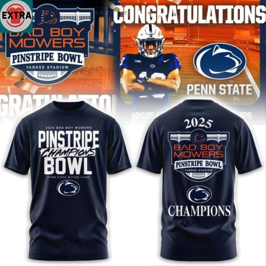Original Penn State Nittany Lions PSU Pinstripe Bowl Champions 2025 Hoodie T-Shirt