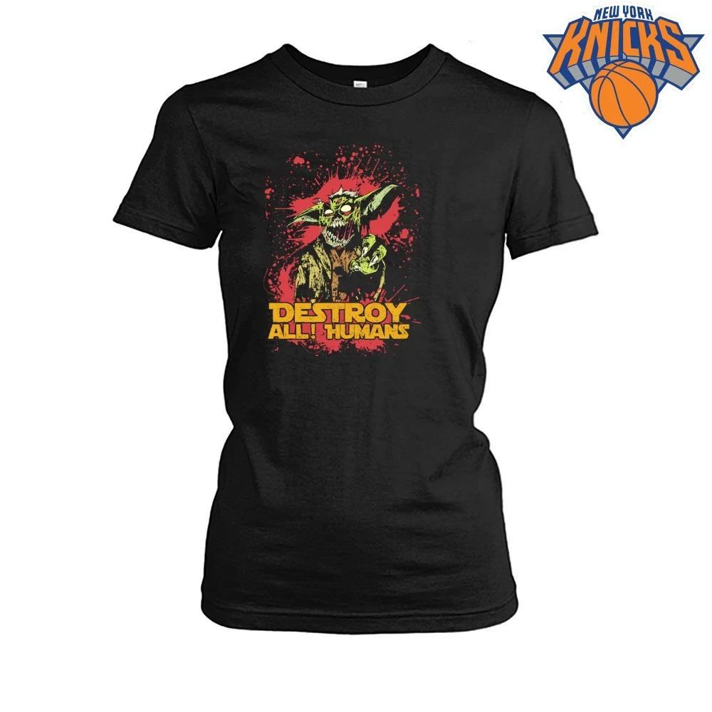 Destroy All Humans Scary Green Alien Goblin Sci Fi Horror Monster Shirt