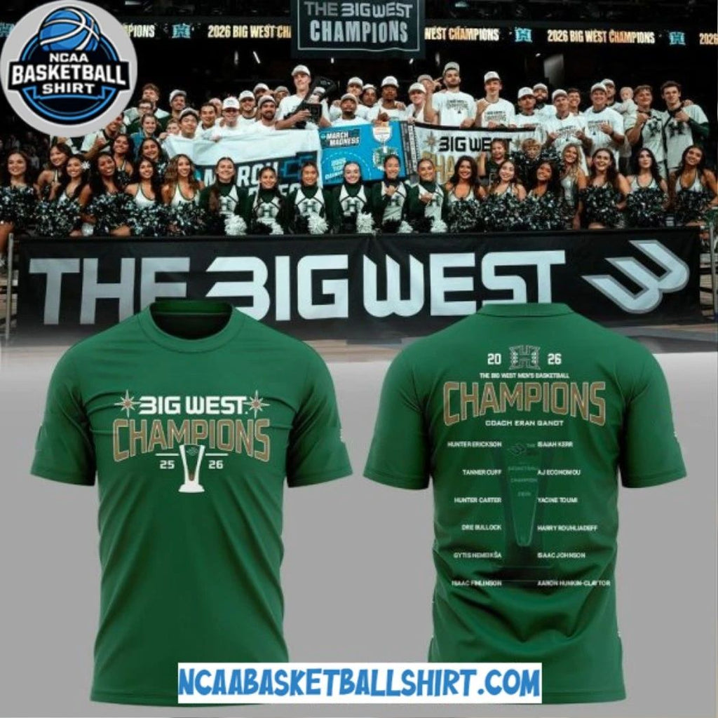 Hawaii Basketball 2026 The Big West Credit Union 1 Men’s Basketball Champions T-Shirt