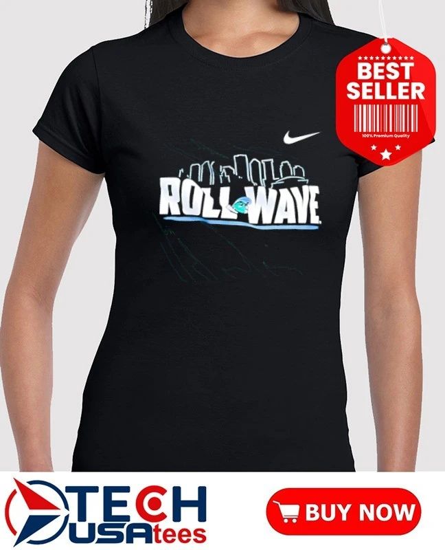 Tulane Green Wave Roll Wave skyline shirt