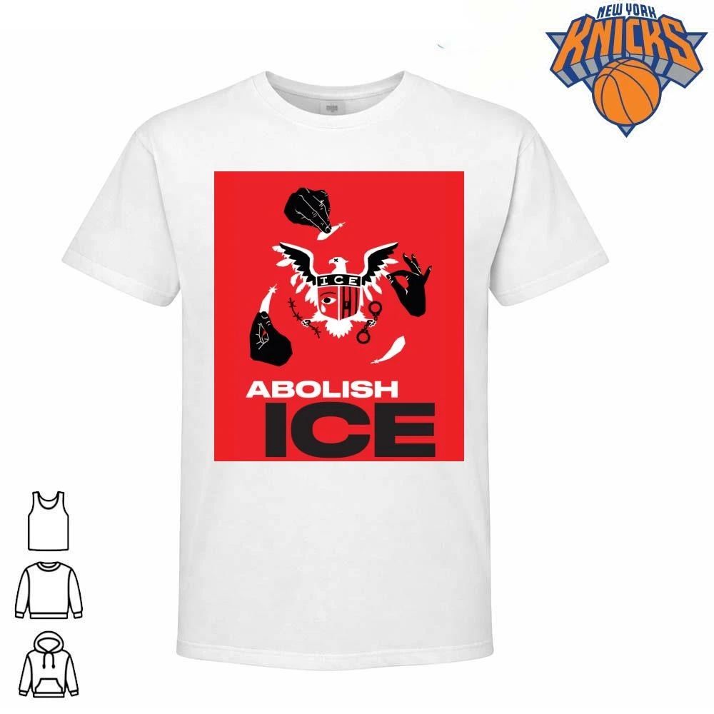 Abolish ICE Political Protest Eagle Red Background Graphic Shirt