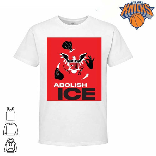 Abolish ICE Political Protest Eagle Red Background Graphic Shirt
