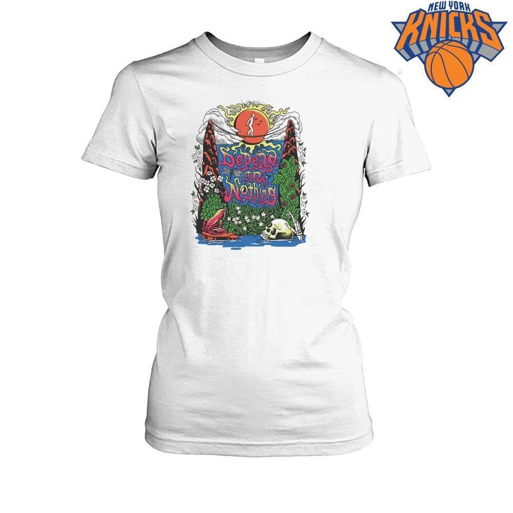 Depend On Nothing Trippy Tightrope Walking Skull Frog Psychedelic Vintage Graphic Shirt
