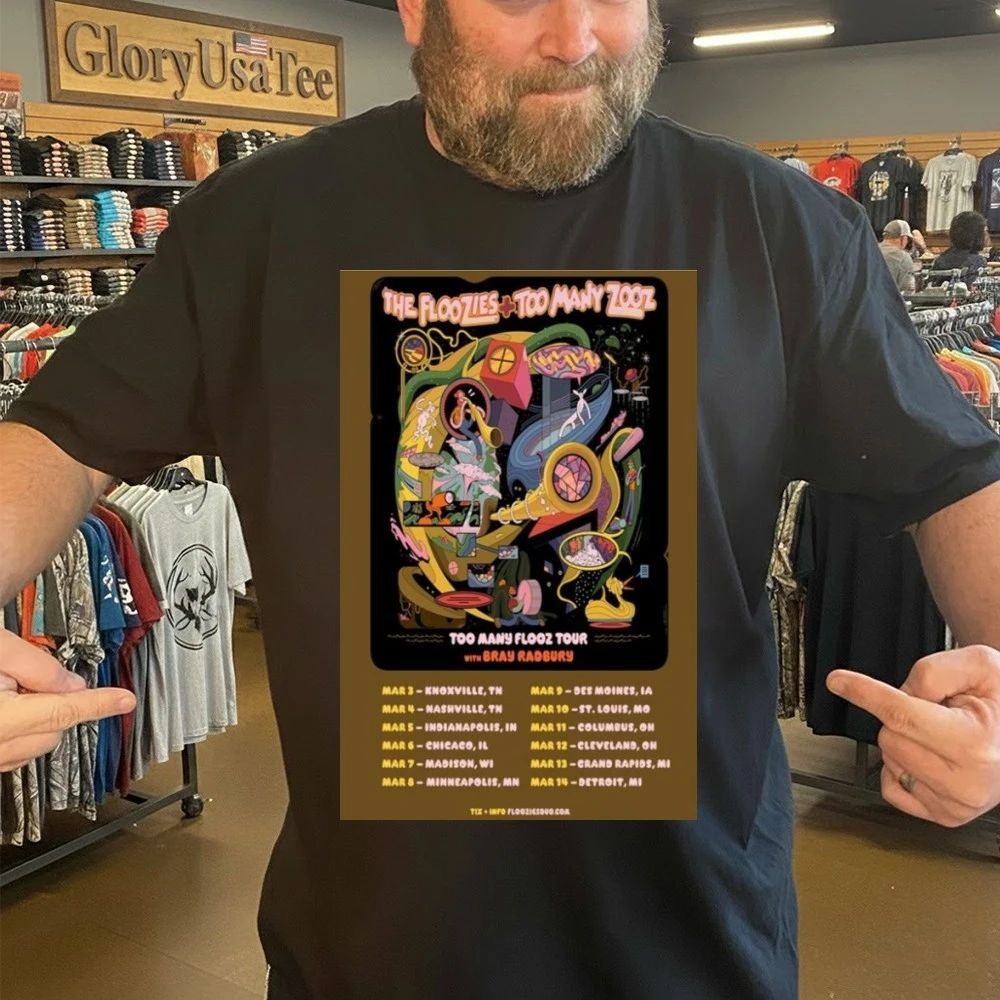The Floozies, Too Many Zooz Tour 2026 Poster Shirt