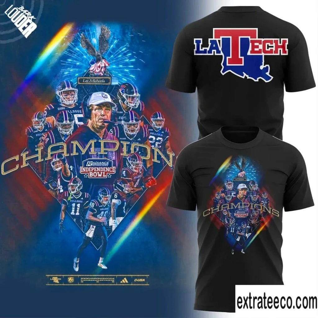 Louisiana Tech Bulldogs Independence Bowl Champions Logo Shirt