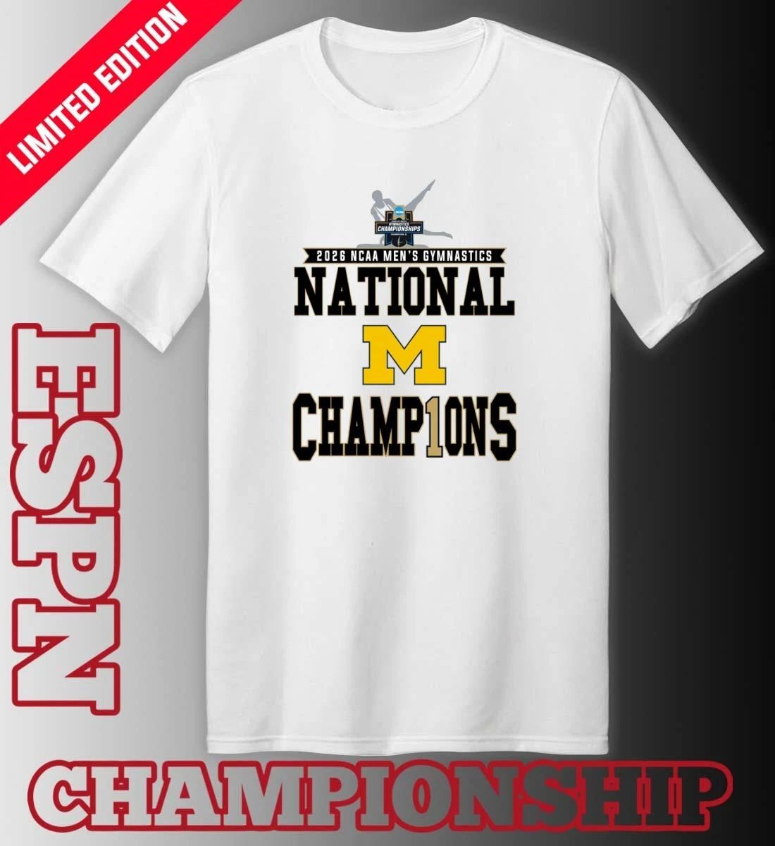 Michigan Wolverines Men’s Gymnastics 2026 NCAA National Champions Locker Room T-Shirt
