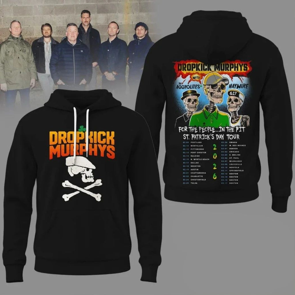 Dropkick Murphys St. Patrick’s Day Tour 2026 For The People In The Pit Logo Two Sided Shirt