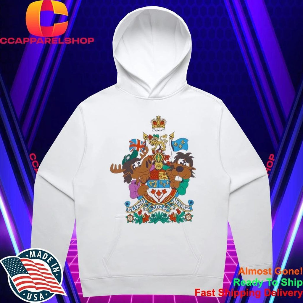 SlushyNoobz Canadian Crest Tee Funny Creator Fan Shirt