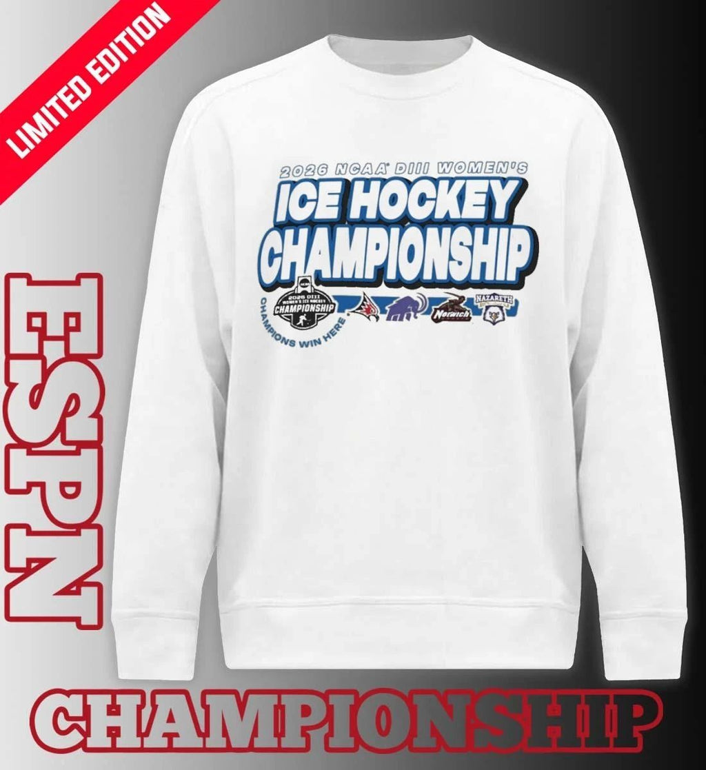 4 Teams 2026 NCAA DIII Women’s Ice Hockey Championship T-Shirt