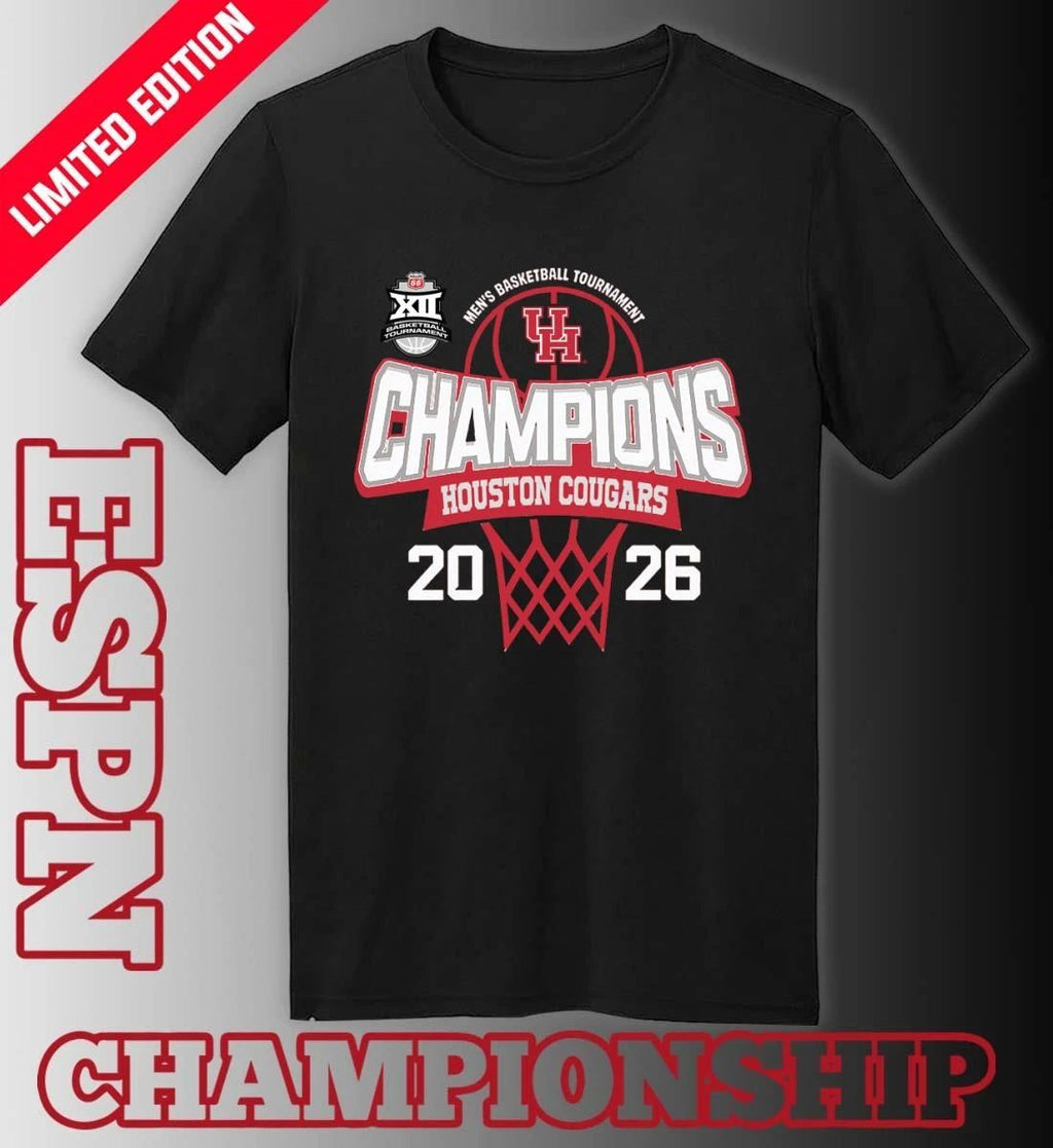 Big 12 Conference Men’s Basketball Tournament 2026 Champions Houston Cougars T-Shirt