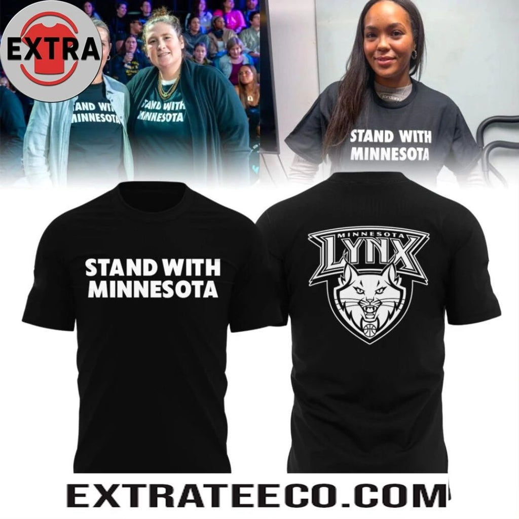 Stand With Minnesota Lynx Logo Two Sided T-Shirt