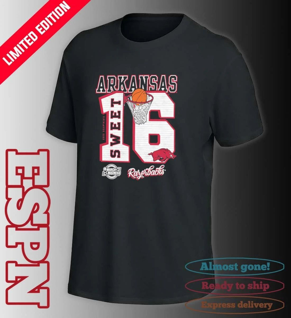 Arkansas Razorbacks Sweet 16 NCAA March Madness Shirt