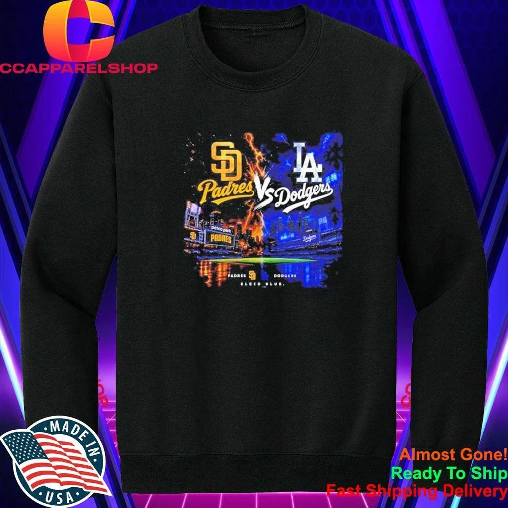 San Diego Padres vs Los Angeles Dodgers Bleed Blue Shirt