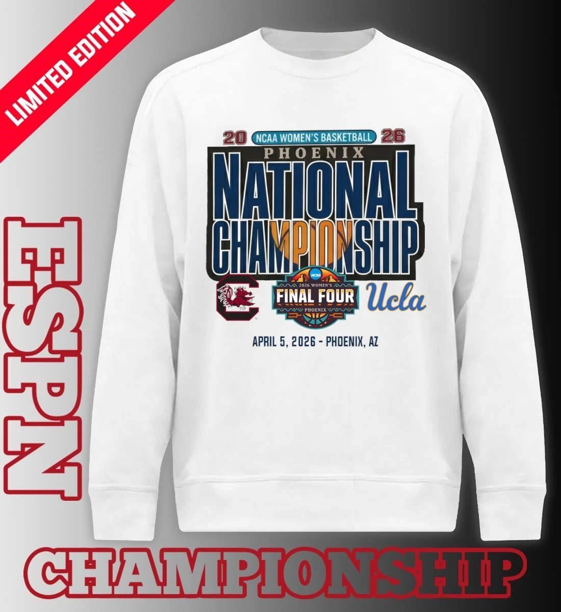 South Carolina Vs Ucla 2026 NCAA Women’s Basketball National Championship Head To Head T-Shirt