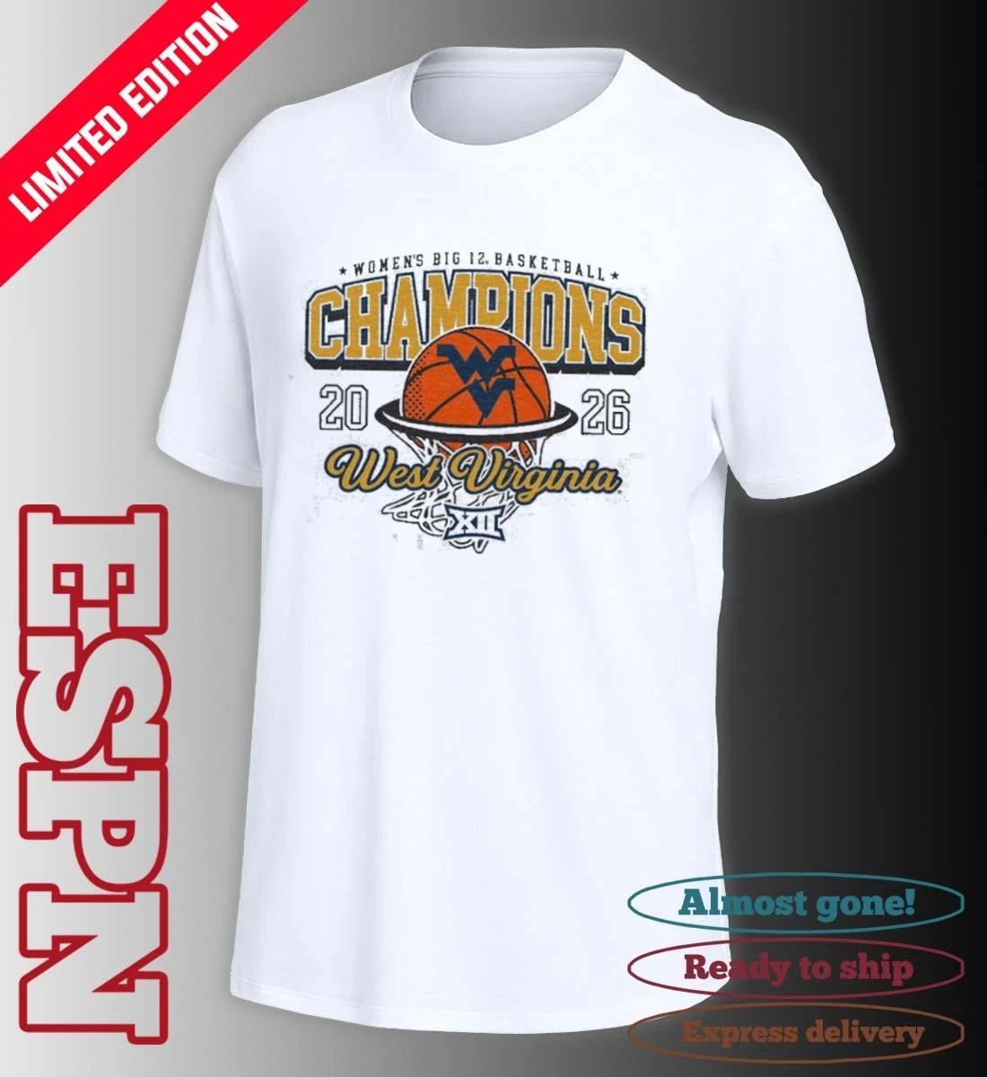 West Virginia Women’s Basketball Big 12 Champions 2026 Shirt
