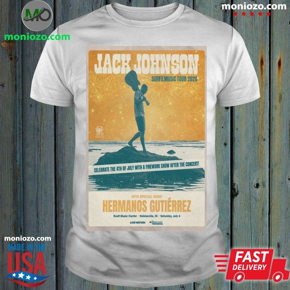 Original Jack Johnson Ruoff Music Center in Noblesville, Indiana July 04 2026 Poster Shirt