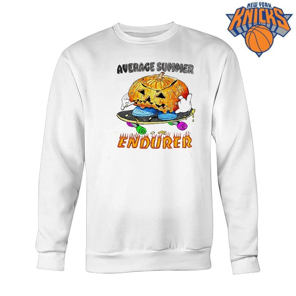 Average Summer Endurer Halloween Pumpkin On Skateboard shirt