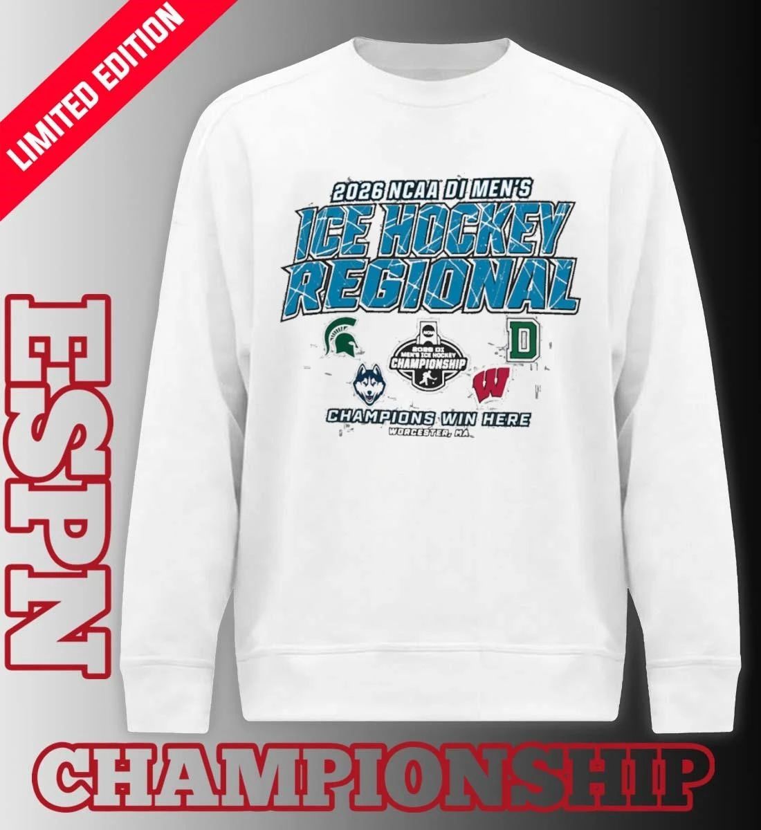 Worcester Regional 2026 NCAA DI Men’s Ice Hockey T-Shirt