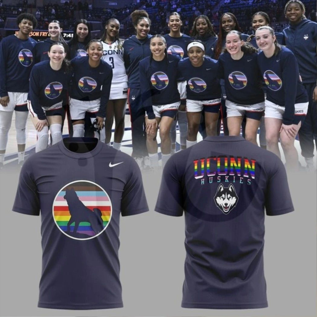 UConn Huskies Pride Night Logo Shirt