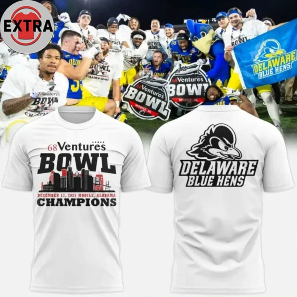 Original Delaware Fightin Blue Hens 68 Ventures Bowl Bowl Champions Shirt