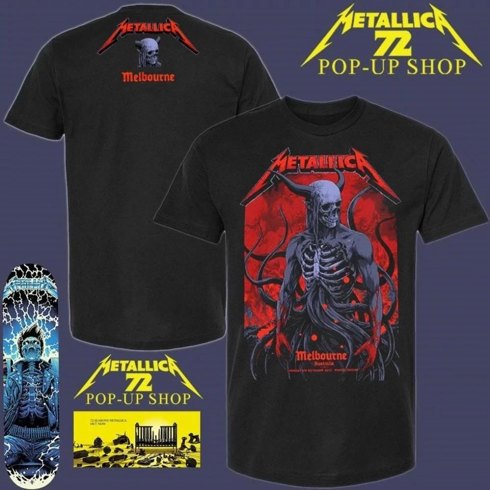 Metallica M72 Brisbane Australia Pop Up Shop By Ken Taylor At Suncorp Stadium 12 November 2025 T-Shirt