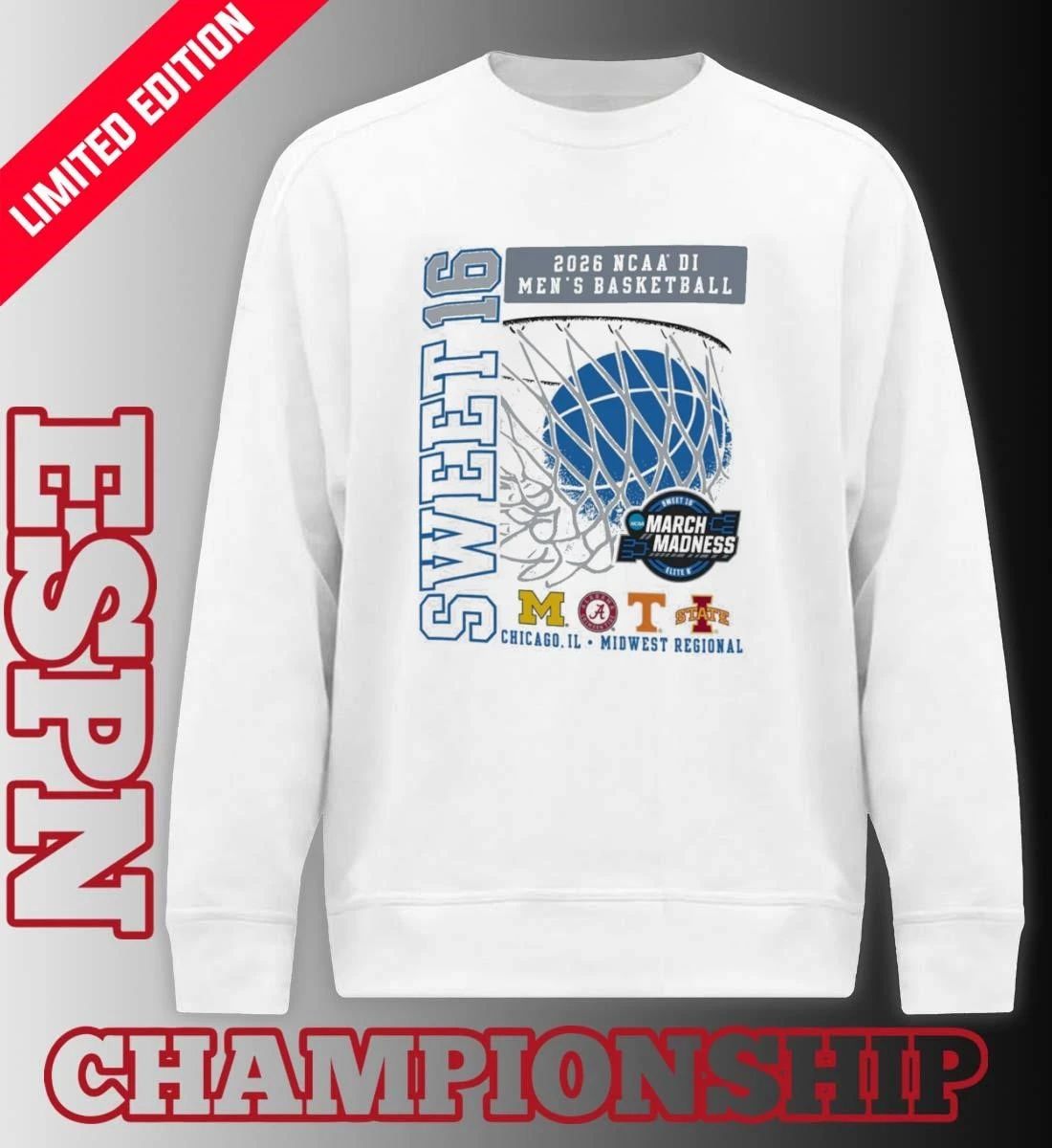 Sweet 16 NCAA DI Men’s Basketball Tournament 2026 Midwest Regional T-Shirt