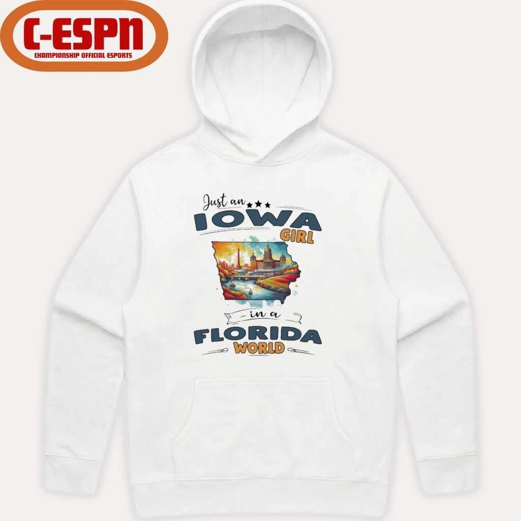 Just An Iowa Girl In A Florida World Retro Shirt