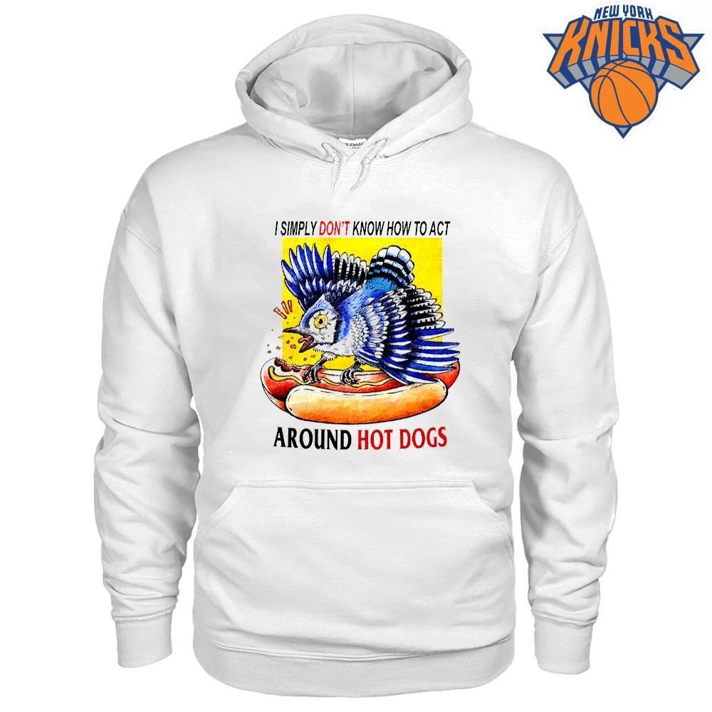 Distressed Angry Blue Jay Eating Hot Dog Weirdcore Meme T Shirt