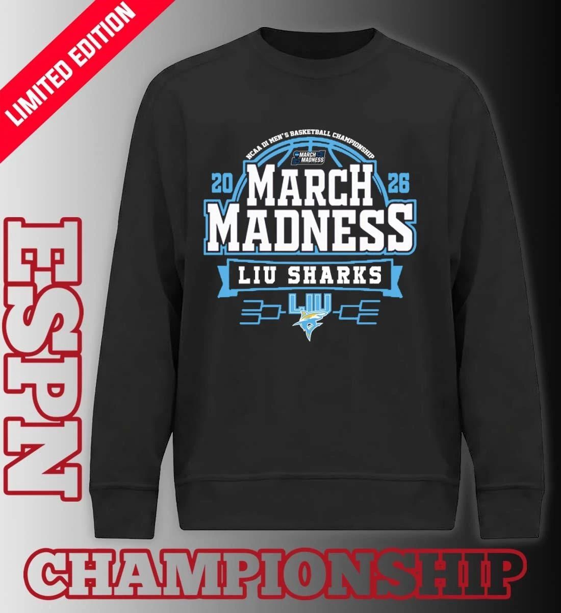 LIU Sharks March Madness 2026 NCAA DI Men’s Basketball Tournament T-Shirt