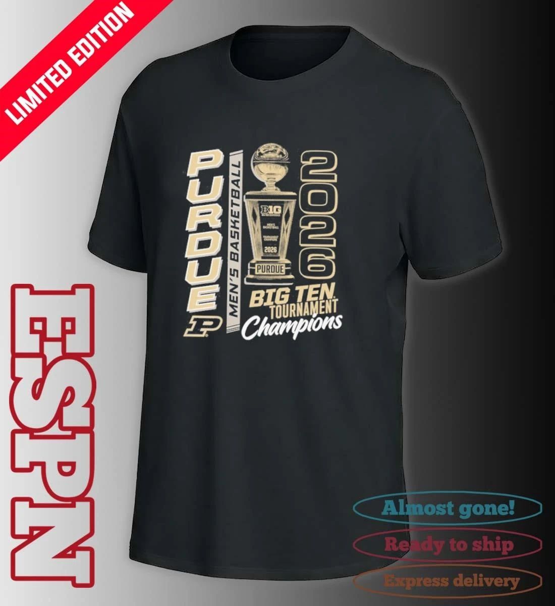 Purdue Men’s Basketball 2026 Big Ten Tournament Champions Trophy Shirt