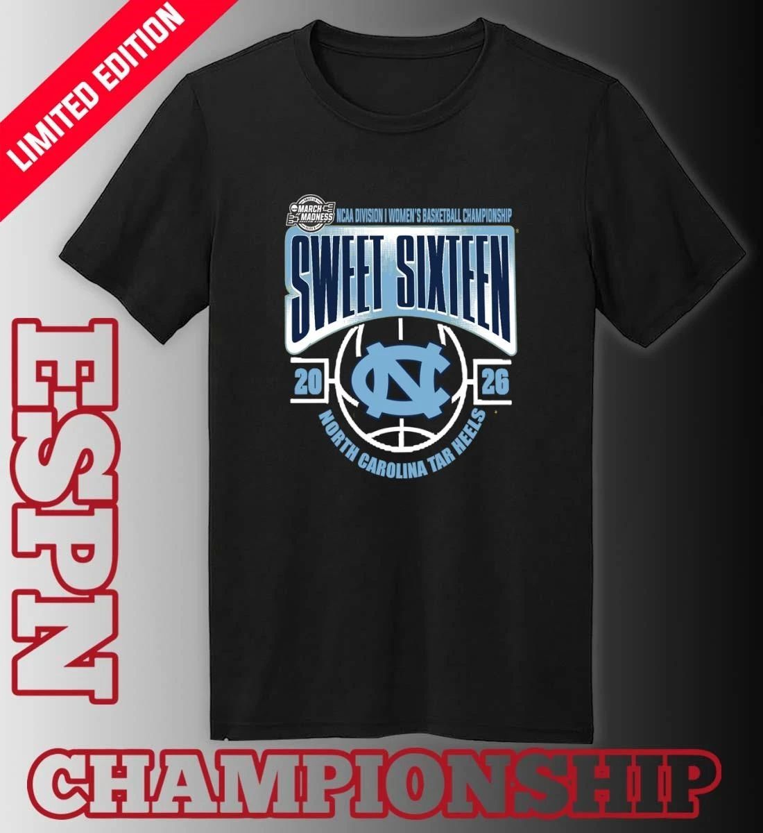 North Carolina Tar Heels Sweet 16 NCAA DI Women’s Basketball Tournament March Madness 2026 T-Shirt