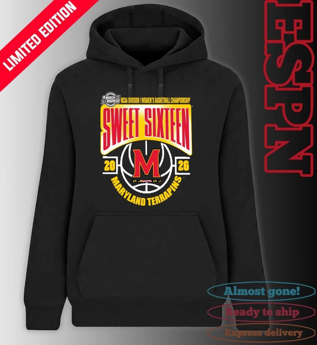 Maryland Terrapins Sweet 16 NCAA DI Women’s Basketball Tournament March Madness 2026 T-Shirt