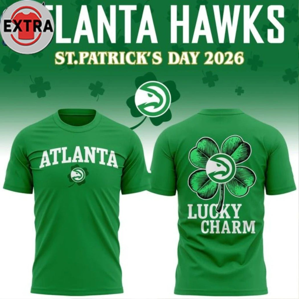 Atlanta Hawks St. Patrick’s Day 2026 Logo Two Sided Shirt