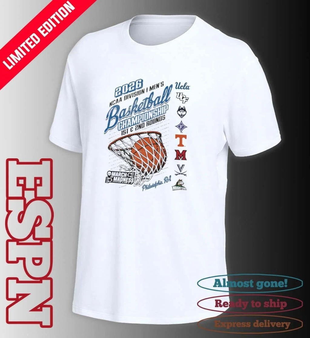 2026 NCAA DI Men’s Basketball Championship Regional 8 Teams Philadelphia, Pennsylvania T-Shirt