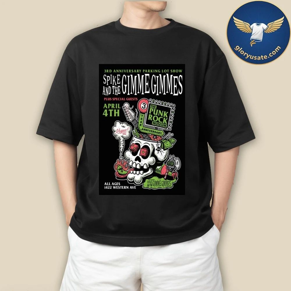 Spike And The Gimme Gimmes Apr 4 2026 The Punk Rock Museum Show Poster Shirt