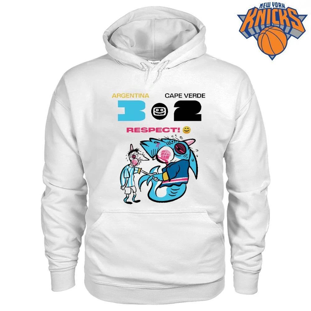 Argentina vs Cape Verde Respect World Cup Shark Boxing Match Cartoon Shirt