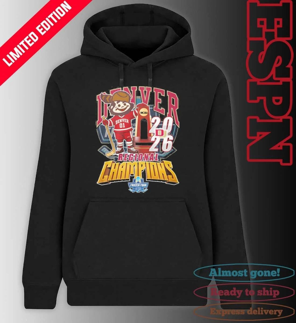 Denver Pioneers Mascot 2026 Men’s Ice Hockey Regional Champions Shirt