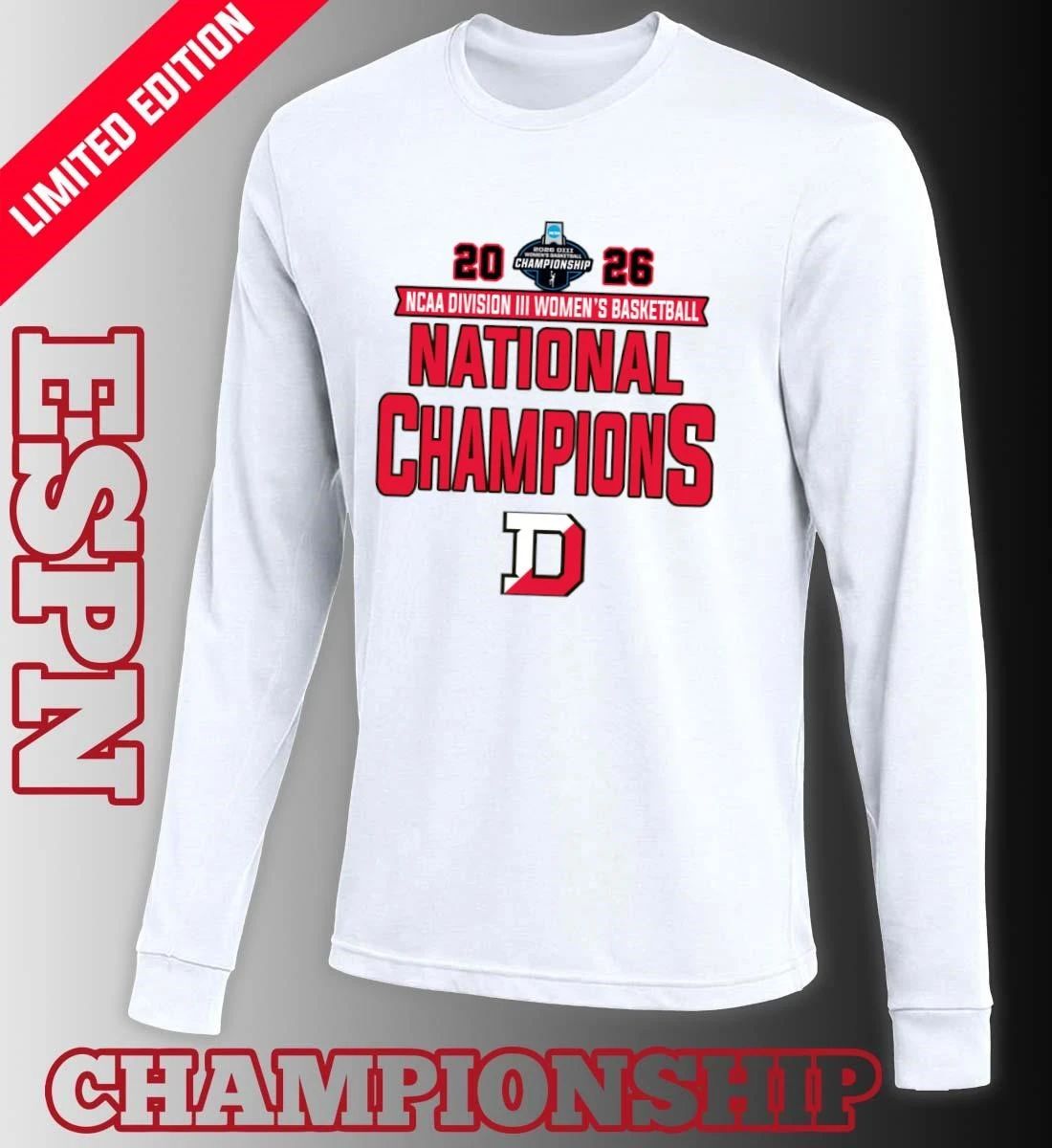 Denison Women’s Basketball 2026 NCAA DIII National Champions Locker Room T-Shirt