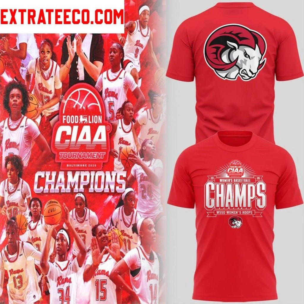 WSSU Women’s Hoops 2026 Basketball Champions Logo Two Sided Hoodie T-Shirt