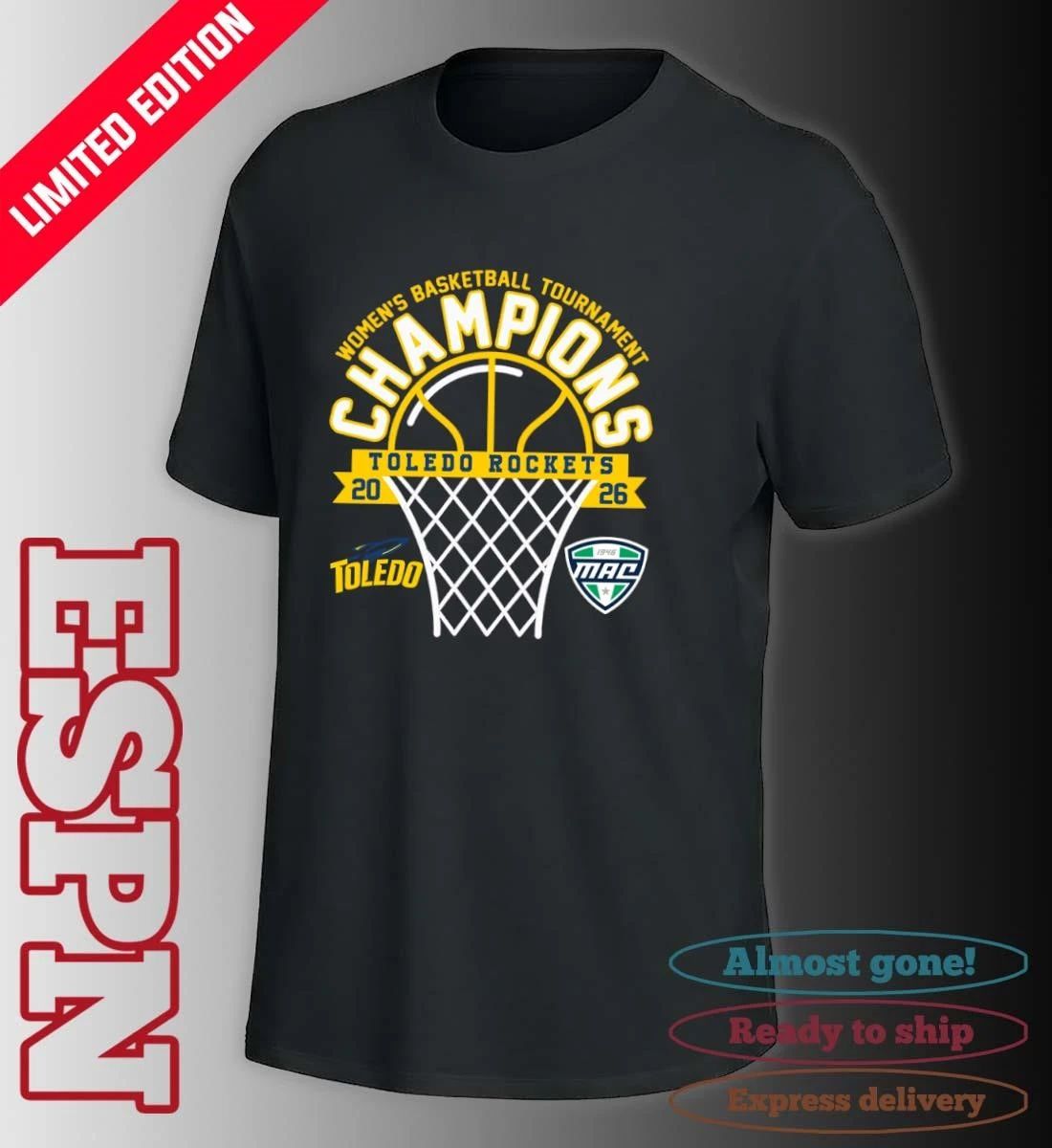 MAC Women’s Basketball Tournament Champions 2026 Toledo Rockets T-Shirt